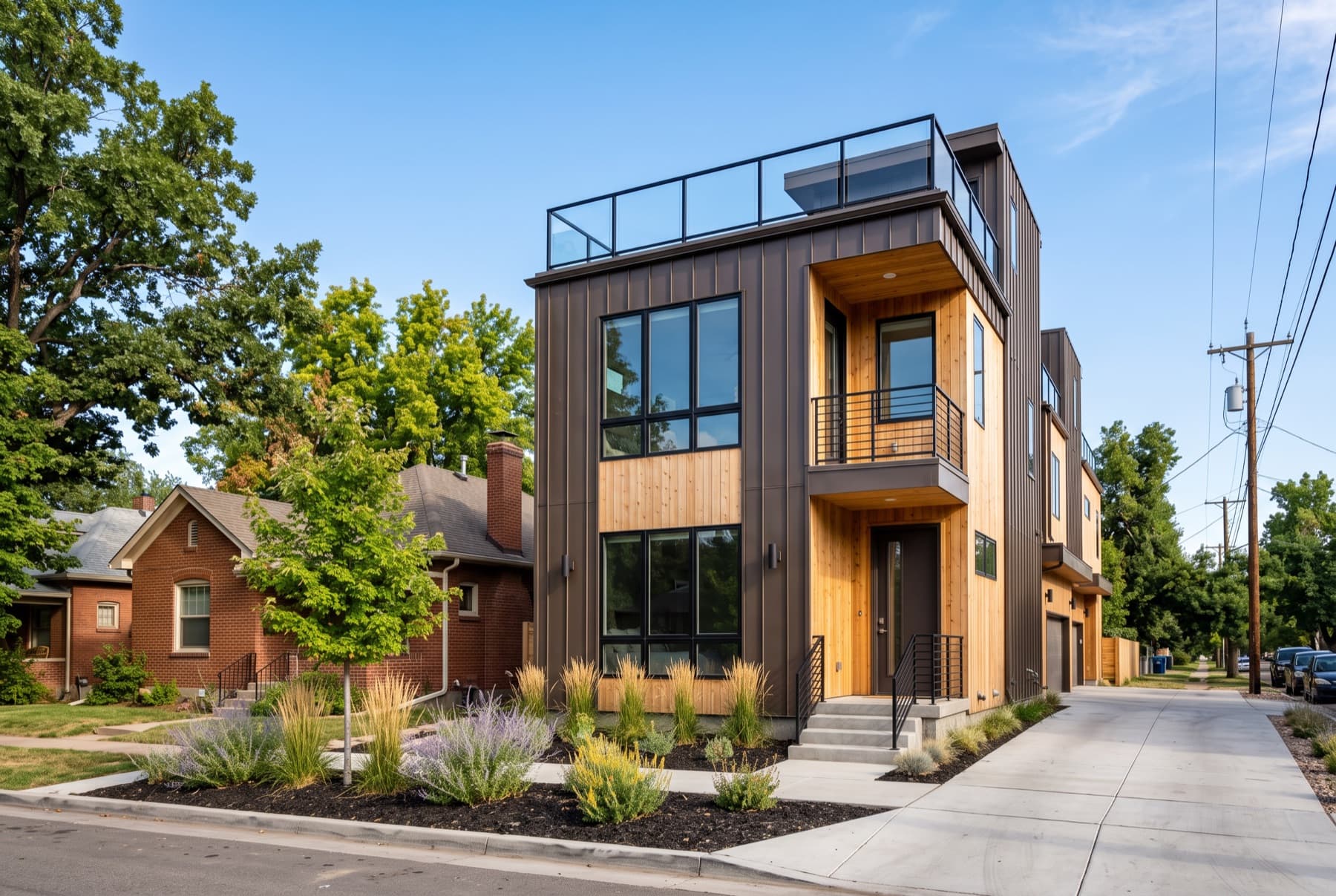 New three-story townhome with a rooftop deck, Sunnyside, Denver